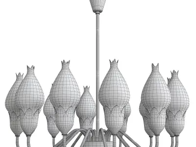 Ceiling Lamp Produced by Fog and Morup Low-poly 3D model