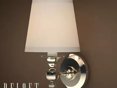 Lamp Bracket Polished Nickel 3D model