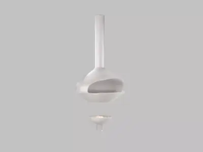 Charcoal Suspended Lamp Stylized and Real Fire 3D model