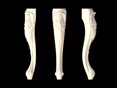leg High quality 3d models for processing on a cnc machine 3D model 14