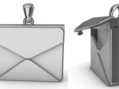 Letter Envelope Photo holder Pendant 3D print model