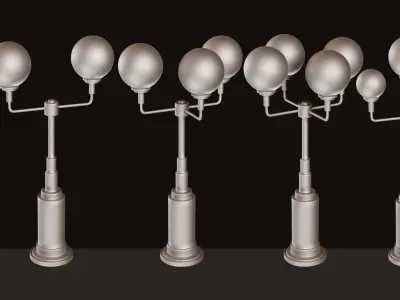 63 STREET LIGHT BASE MESH VOL01  Low-poly 3D model