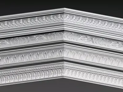 Plaster molding 3D model