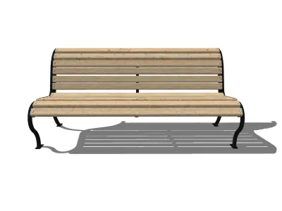bench park-bench 3D model