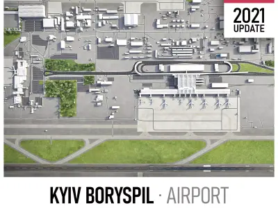 Kyiv Boryspil Airport Low-poly 3D model