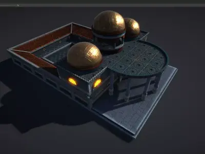 Ancient Roman Bath Low-poly 3D model