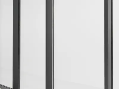 Panoramic glazing Stained glass 44 Low-poly 3D model