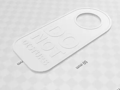 DO NOT DISTURB SIGN 3D print model