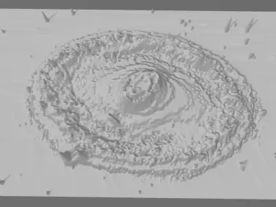 Low Res NGC 3081 deep sky object 3d software analysis Free 3D print model