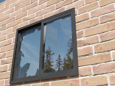 Broken window 3D model
