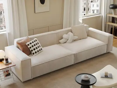 Mid Century interior scene 3D model 3D model