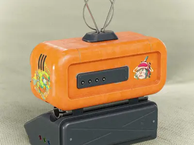 Sci-fi Controller PC V28 PBR Low-poly 3D model