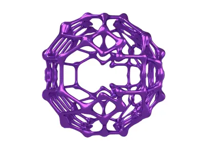 Abstract Shape Nanotubes v1 005 Low-poly 3D model