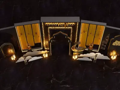 Corporate Ramadan Event Gate Theme 3D model
