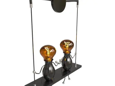 Wall light 3D model 5