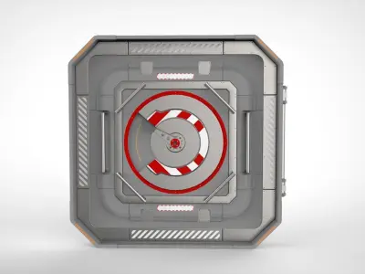 sci fi hatch 3 3D model