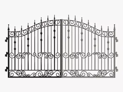 Gate-9 wrought iron gates 3D model