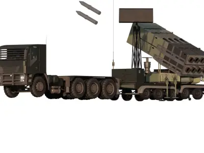 MIDDLE RANGE ROCKET LAUNCH SYSTEM 3D model