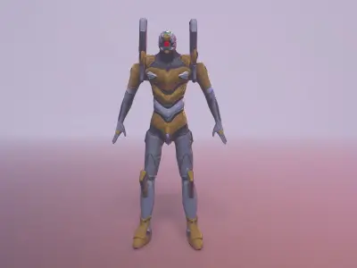 Evangelion unit-00 Low-poly 3D  fanart Low-poly 3D model