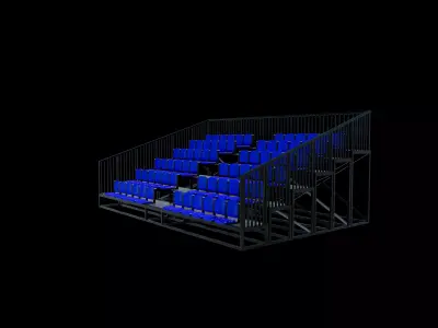 Empty tribune 02  3D model