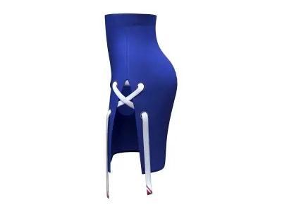 Anime Girl Skirt Low-poly 3D model