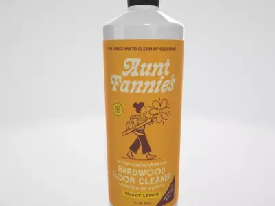 Aunt Fannies Ultra Concentrated Hardwood Floor Cleaner Low-poly 3D model
