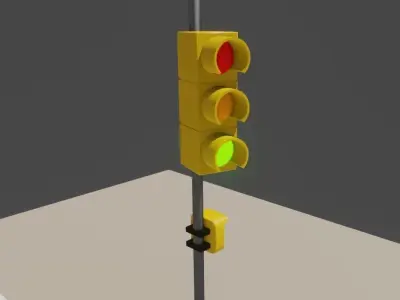 Traffic Light - Semafaro Low-poly 3D model