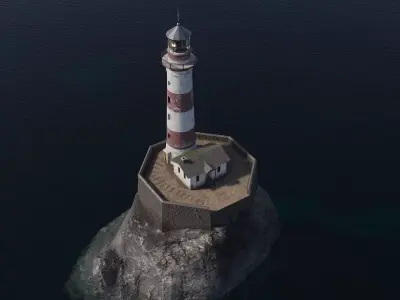 Lighthouse Game Ready Low-poly 3D model