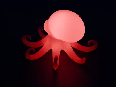 Indirect lighting of octopus 3D model