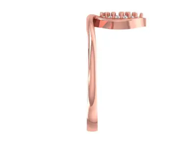 Solitaire Wedding Engagement Band Light Weight Rings 3D print model