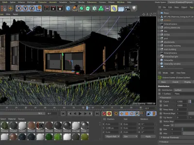 Modern Tropical House 3D model