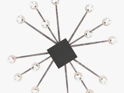 Wright Round Chandelier 60-inch 3D model