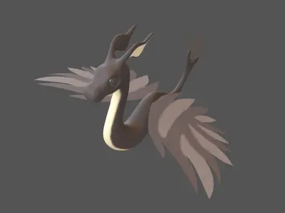 Cartoon Dragon Character v1 004 Low-poly 3D model