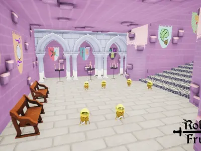 Gothic arcades Low-poly 3D model