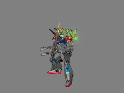 Attacker Gundam 21 A 3D model