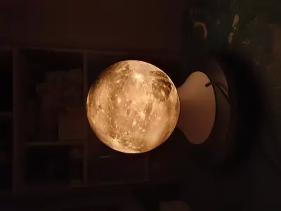 Planet Lamp -- Pluto -- 3D Print Ready Night Light 3D print model