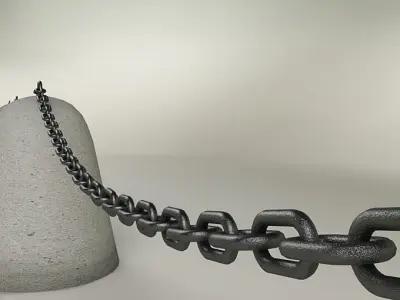 Traffic restriction barrier 3D model