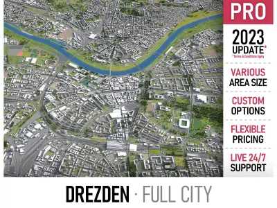 Drezden Low-poly 3D model