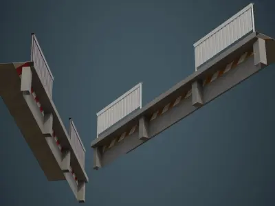 Industrial Platform 2A Low-poly 3D model