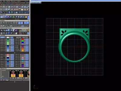Linear Bar Ring 3D print model