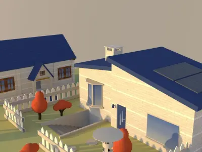 Cartoon House Free 3D model