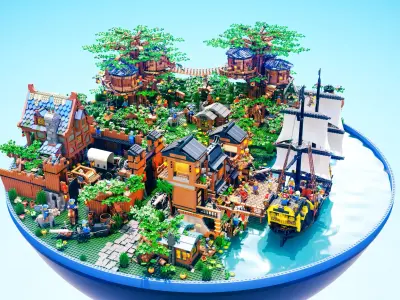 Lego island 3D model