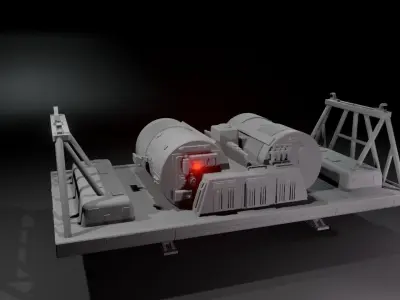 1-24 scale Space 1999 Eage Winch pod  3D print model