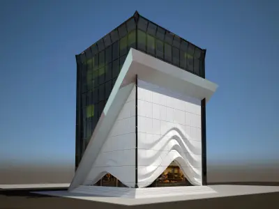 Modern Hospital Building  3D model