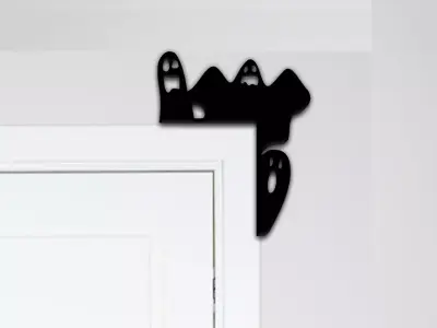 Ghost Door Corner Decor 3D print model