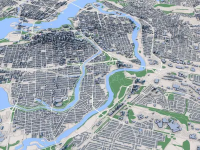 Ottawa City Canada 3D model