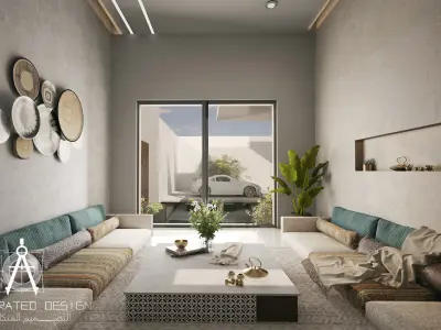 traditional majlis - Living room Low-poly 3D model