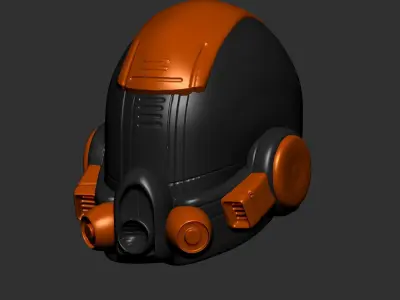 helmet high poly sculpt 3d printable ver 7 3D model 3D model 207