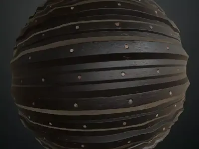 Dark Industrial Steel Container Straps PBR Seamless Texture