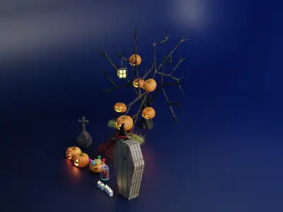 Halloween Pumpkin Pack Collection 3D model